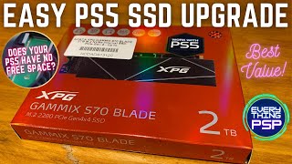 Best Value PS5 SSD Upgrade ADATA XPG GAMMIX S70 BLADE 2TB  PS5 SSD Installation Tutorial  Review [upl. by Mohamed]