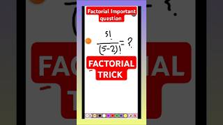 Factorial Important concept Important question Competitive examsmathshortcut factorials viral [upl. by Notak]