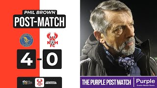 🟪 26 Nov  PURPLE POSTMATCH  Phil Brown on King’s Lynn defeat [upl. by Yelha]