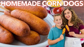 How To Make CORN DOGS  Honey Corn Dog Recipe [upl. by Pettiford615]