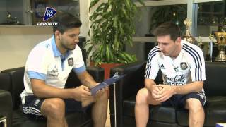 KUN AGUERO ENTREVISTA A MESSI DEPORTVMUNDO LEO [upl. by Daffie]