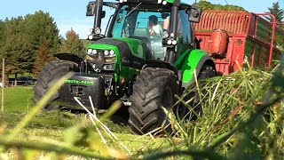 Grassilage 2015  2 Teil Schwadern  Einfahren  Silieren mit 3 DEUTZFAHR STRAUTMANN KRONE [upl. by Amathist]