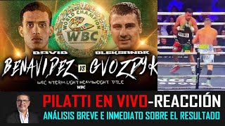 Pilatti en Vivo  comentario inmediato Benavidez vs Gvozdyk [upl. by Aivek]