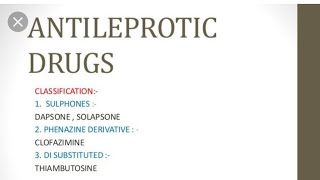 Antileprosy Drugs Dapsone pharmacology Rifampicin pharmacology ClofazimineEthambutol [upl. by Nelrsa]