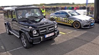 MercedesAMG C63 S Edition 1 vs G63 AMG vs CLA45 AMG vs M3 [upl. by Verine818]