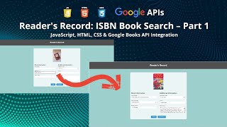 How to Retrieve Book Details with Google Books API  Readers Record Part 1 JavaScript HTML CSS [upl. by Nnaitsirk619]