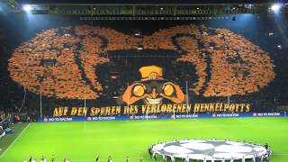 Auf den Spuren des verlorenen Henkelpotts  Borussia Dortmund vs Malaga 32  090413  BVB Choreo [upl. by Ahsieym]