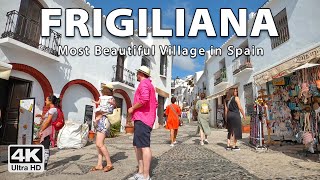 Frigiliana 💐 Beautiful White Village in Costa del Sol Málaga  4K UHD Virtual Walking Tour Spain [upl. by Rafaelita]