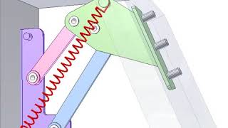 90 deg hinge of 4bar linkage 1 [upl. by Aeduj262]