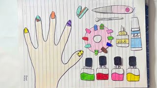 🎀PAPER DIY🎀 Nails art tutorial💅🤚  ASMR [upl. by Weitman]