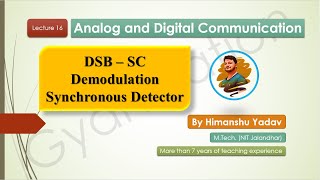 Lecture 16 Demodulation of DSBSC amplitudemodulation modulation aktu [upl. by Bridgette]