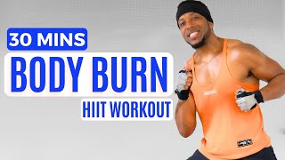 30 MIN HIIT WORKOUT 💪🏽 HIGH INTENSITY BURN  Fun Intense Fat Burning Home Workout No Equipment [upl. by Anitsrik]