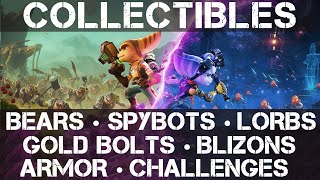 Ratchet amp Clank Rift Apart All Collectible Locations Bears Bolts Spybots Lorbs Armor Blizons [upl. by Joellen355]