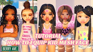 NEW HOW TO EQUIP KID MESH FACE  CODES  BERRY AVENUE [upl. by Kalie333]