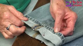 How to Hem Jeans Using Original Hem May 25 [upl. by Lewse]