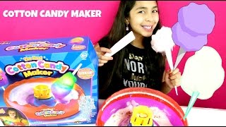 The Real Cotton Candy Maker Review CraZArt Cotton Candy DIY B2cutecupcakes [upl. by Haeckel]