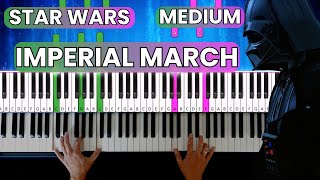 Imperial March From Star Wars On Piano – Piano Tutorial Medium  Learn Piano [upl. by Rheba]