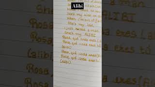 Alibi lyrics [upl. by Hayotal]