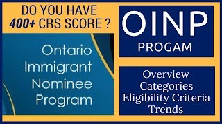 🇨🇦 OINP Ontario PNP Program Explained PART 1 Express Entry 2018 [upl. by Thaddeus]