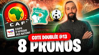 Pronostic foot CAN 2024  18èmes  Sénégal Cote dIvoire Maroc Cameroun Egypte  Combi 13 [upl. by Schnorr]