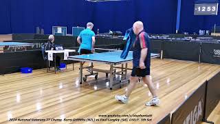 2024 National Veterans TT Champ Berry Griffiths NZL vs Paul Langley SA O50F 5th Set [upl. by Pirzada]