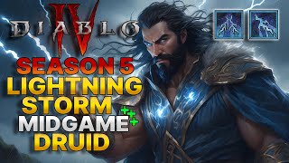 Midgame Lightning Storm Druid⚡Diablo IV Season 5 [upl. by Christin]