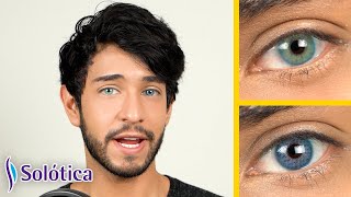 Natural Blue Contact Lenses  Solotica Arara Blue amp Hidrocor Topazio Monthly [upl. by Ardel]