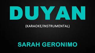 Duyan  Sarah Geronimo KaraokeInstrumental [upl. by Salokin101]