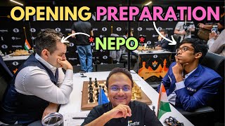 Praggnanandhaas insane opening preparation  Pragg vs Nepo  FIDE Candidates 2024 [upl. by Keriann]