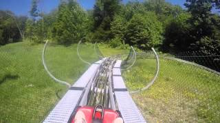 Full throttle at the Mountain Coaster at Ellicottvilles Sky High Adventure Park [upl. by Dyer]