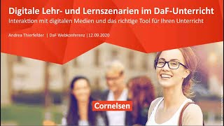 Webinar 0920  DaF  Digitale Lehr und Lernszenarien im DaFUnterricht [upl. by Iiette]