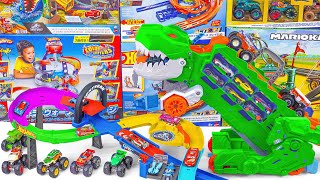 Hot Wheels Collection Unboxing Review ASMR  Hot Wheels Cars Global Racers Cup Jumping Raceway [upl. by Ameehs]