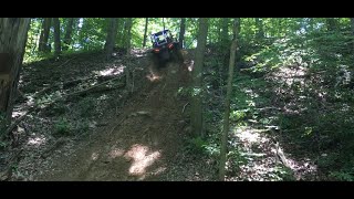 2021 Polaris Rzr Turbo2021 Kawasaki Teryx 4s hill climbs and trail riding at Rolling Hills Farm [upl. by Vanhomrigh]