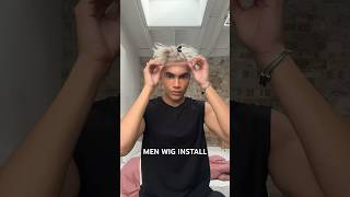 SILVER WIG INSTALL TUTORIAL FOR MEN 🤍 wigs hairstyle wigtutorial fulllacewigs [upl. by Cullin]