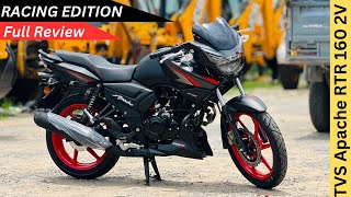 2024 TVS Apache RTR 160 2V Racing Edition Full Detailed Review🔥New Updates amp Changes❤️Racing [upl. by Yentyrb456]