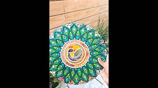 Mdf peacock lippan art wall decor diy craft wallhanging festival decoration newideas [upl. by Fleece]