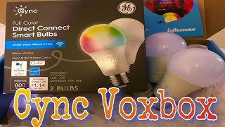 Cync Full Color Direct Connect Smart Bulbs Voxbox from influensterCync Unboxing  Review [upl. by Cichocki]