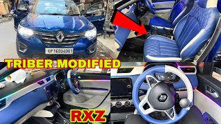 TRIBER RXZ FULLY INTERIOR MODIFIED🔥new design seat cover for triber 🔥 [upl. by Nerrot]