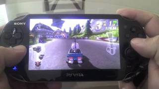 PS Vita Modnation Racers Hands On Career Mode [upl. by Imorej]