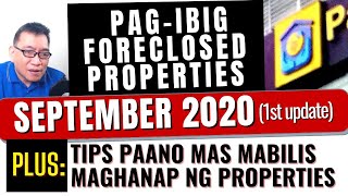 PagIBIG Acquired Assets Foreclosed Properties September 1 2020 update [upl. by Gnoy]