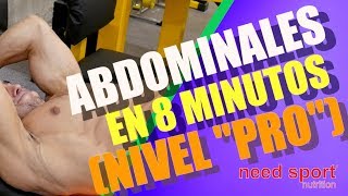 ABDOMINALES EN 8 MINUTOS NIVEL AVANZADO  NEED SPORT NUTRICION [upl. by Aeslehc]