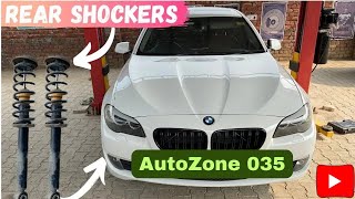 how to change bmw rear shockstruts absorber bmw rear strutsabsorbers replacement [upl. by Nahgeem]