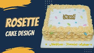 2 kg Rosette cake design 😍 cake cakedecorating video youtubevideo trending trendingvideo [upl. by Elesig534]