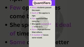 Quantifiers in English  Basic English Grammar shorts english [upl. by Maynard287]