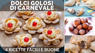 DOLCI DI CARNEVALE FRITTI CASTAGNOLE CASSATELLE ROSE DI CARNEVALE E RAVIOLI RIPIENI [upl. by Ytsirk]