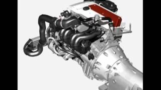 Mercedes w203 Kompressor engine video animation [upl. by Deys618]