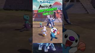 Pokemon Legends Arceus Shiny Oshawott Dewott and Samurott All Evolution pokemonlegendsarceus [upl. by Lammond]