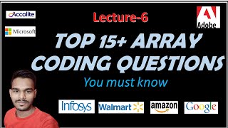 TOP ARRAY CODING QUESTIONS  YOU MUST KNOW  DSA  JAVA FULL COURSE  INTERVIEW PREPARATION  HINDI [upl. by Kall]