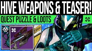 Destiny 2  HIVE WEAPONS REVEALED New EXOTIC Festival Weapon Enemy Tease Secret Loot amp DLC Quest [upl. by Adallard]