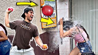 Throwing Water Balloons at Random People [upl. by Mailand551]